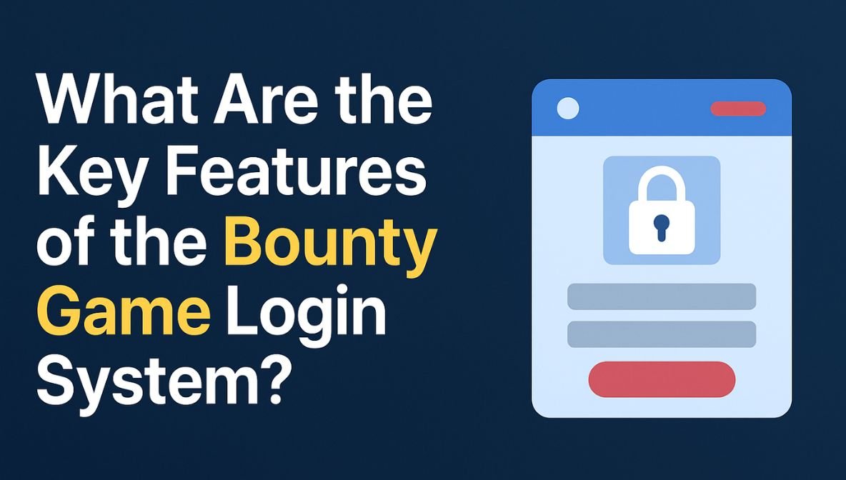 A gamer logging into the Bounty Game platform on a computer screen with secure login interface and bright graphics, representing the Bounty Game Login System and its secure, user-friendly features.